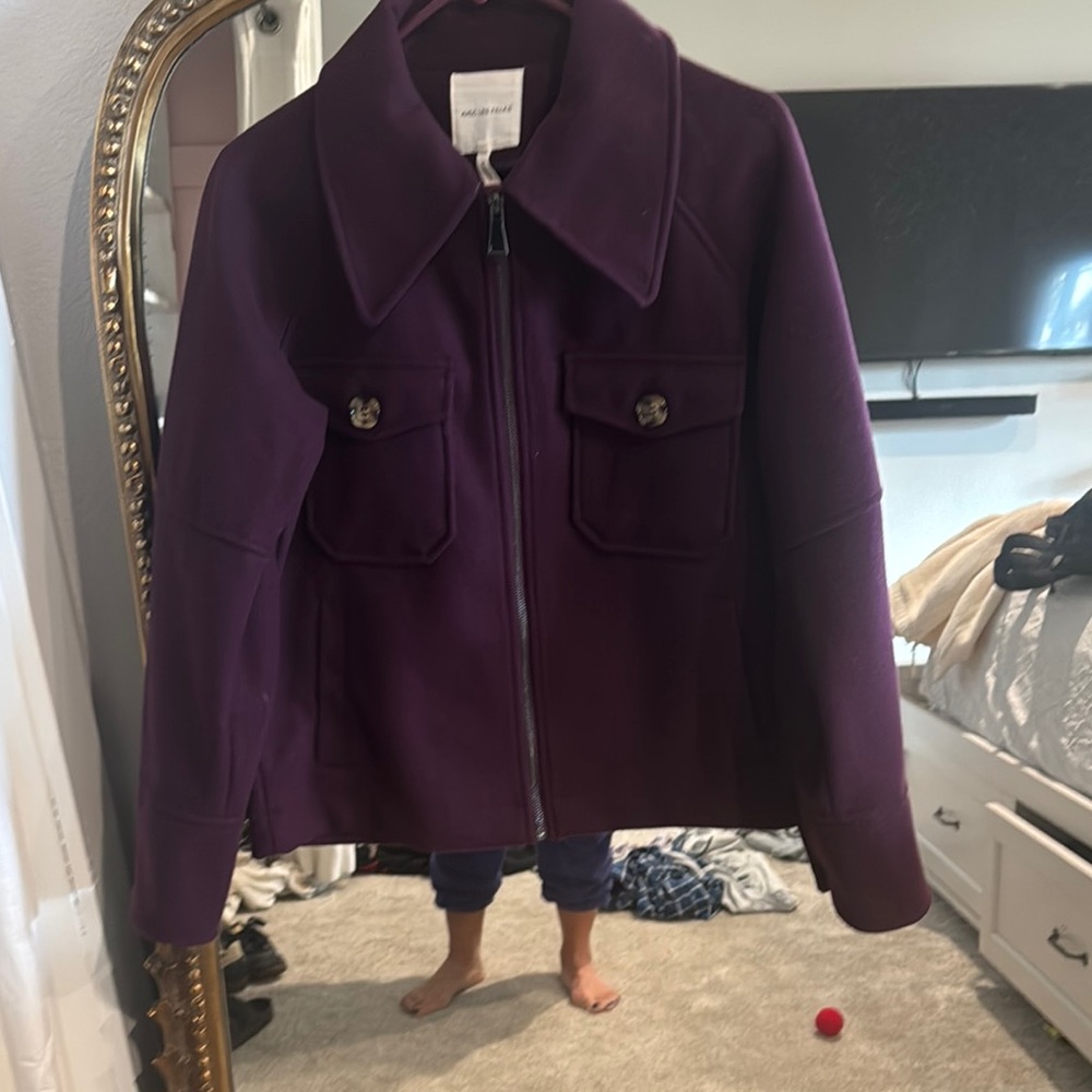Avec Les Filles Purple Pea Coat
